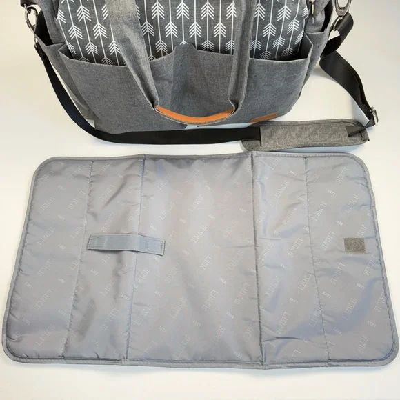 Leke Baby Gray Diaper Bag Tote - Picture 14 of 17